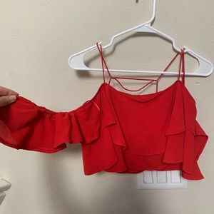 Off the shoulder crop top